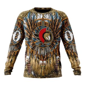 Customized NHL Ottawa Senators Special Native Costume Design Unisex Sweatshirt SWS1485