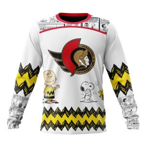 Customized NHL Ottawa Senators Special Snoopy Design Unisex Sweatshirt SWS1487