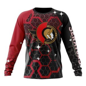 Customized NHL Ottawa Senators Specialized Design With MotoCross Style Unisex Sweatshirt SWS1490