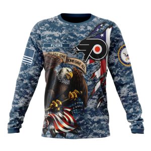 Customized NHL Philadelphia Flyers Honor US Navy Veterans Unisex Sweatshirt SWS1495