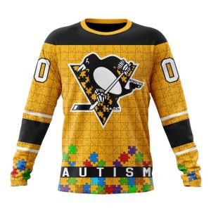 Customized NHL Pittsburgh Penguins Hockey Fights Against Autism Unisex Sweatshirt SWS1507