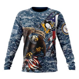 Customized NHL Pittsburgh Penguins Honor US Navy Veterans Unisex Sweatshirt SWS1508