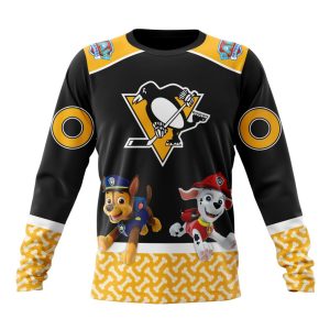 Customized NHL Pittsburgh Penguins Special Paw Patrol Design Unisex Sweatshirt SWS1512