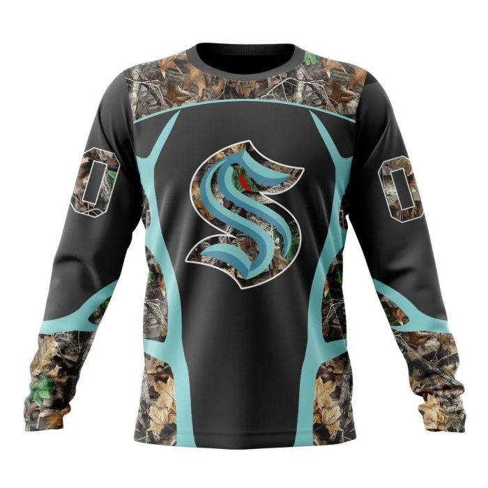Customized NHL Seattle Kraken Special Camo Hunting Design Unisex Sweatshirt SWS1534