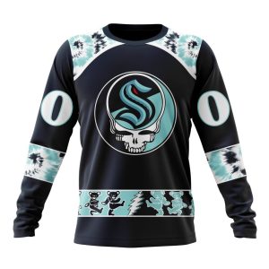 Customized NHL Seattle Kraken Special Grateful Dead Skull Unisex Sweatshirt SWS1535