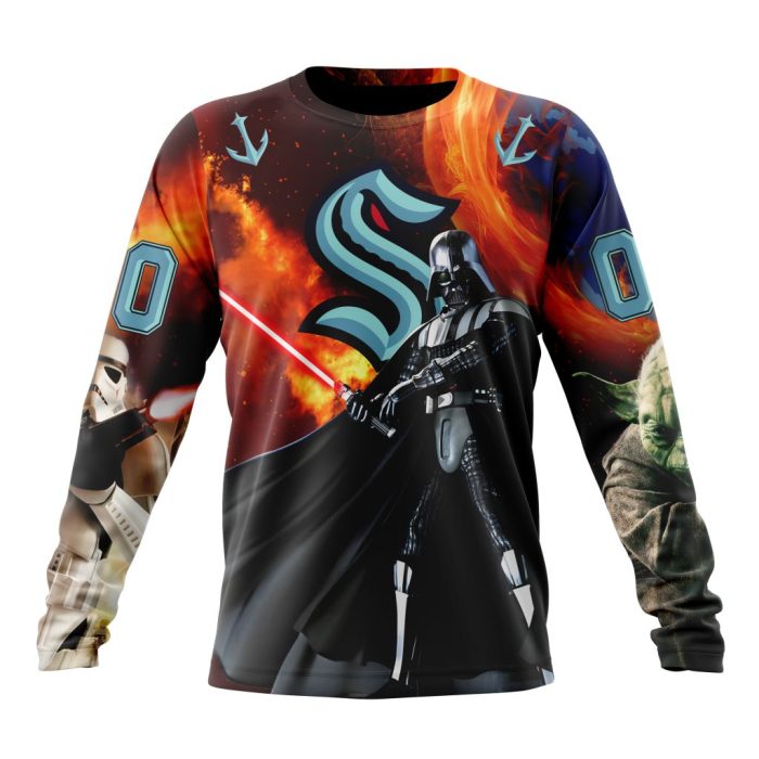 Customized NHL Seattle Kraken Specialized Darth Vader Star Wars Unisex Sweatshirt SWS1539