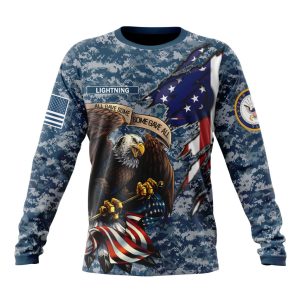 Customized NHL Tampa Bay Lightning Honor US Navy Veterans Unisex Sweatshirt SWS1559