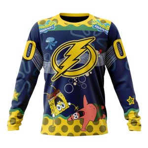 Customized NHL Tampa Bay Lightning Specialized Jersey With SpongeBob Unisex Sweatshirt SWS1568