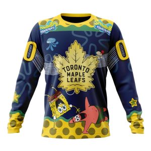 Customized NHL Toronto Maple Leafs Specialized Jersey With SpongeBob Unisex Sweatshirt SWS1581