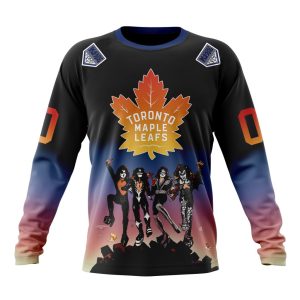 Customized NHL Toronto Maple Leafs X KISS Band Design Unisex Sweatshirt SWS1582
