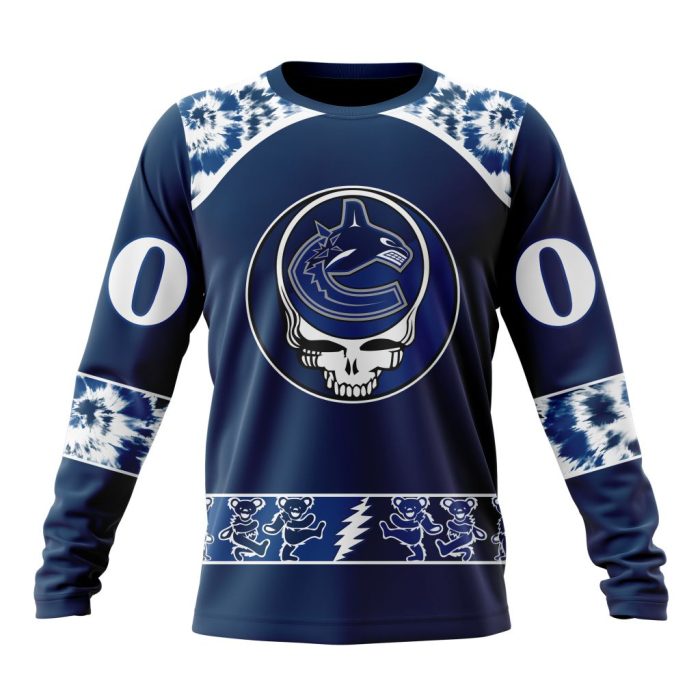 Customized NHL Vancouver Canucks Special Grateful Dead Skull Unisex Sweatshirt SWS1586