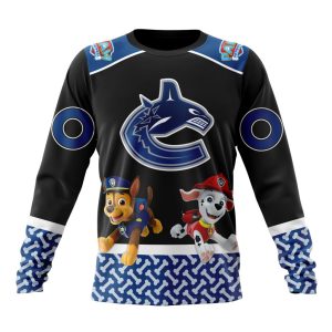 Customized NHL Vancouver Canucks Special Paw Patrol Design Unisex Sweatshirt SWS1588