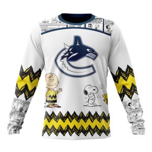 Customized NHL Vancouver Canucks Special Snoopy Design Unisex Sweatshirt SWS1589