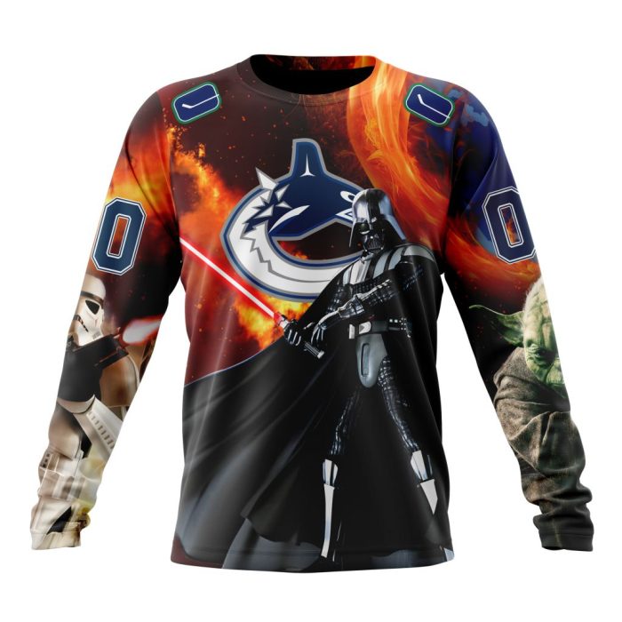 Customized NHL Vancouver Canucks Specialized Darth Vader Star Wars Unisex Sweatshirt SWS1590