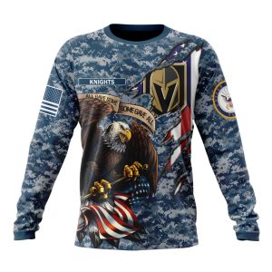Customized NHL Vegas Golden Knights Honor US Navy Veterans Unisex Sweatshirt SWS1597