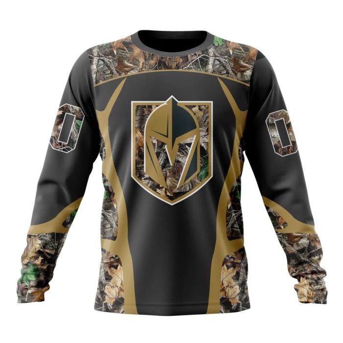 Customized NHL Vegas Golden Knights Special Camo Hunting Design Unisex Sweatshirt SWS1598
