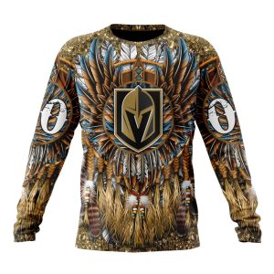 Customized NHL Vegas Golden Knights Special Native Costume Design Unisex Sweatshirt SWS1600