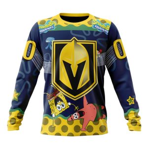 Customized NHL Vegas Golden Knights Specialized Jersey With SpongeBob Unisex Sweatshirt SWS1606