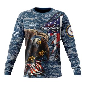 Customized NHL Washington Capitals Honor US Navy Veterans Unisex Sweatshirt SWS1610