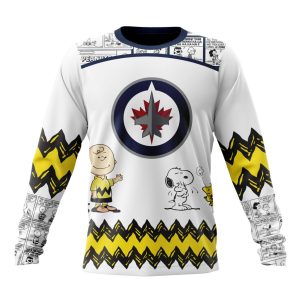 Customized NHL Winnipeg Jets Special Snoopy Design Unisex Sweatshirt SWS1627
