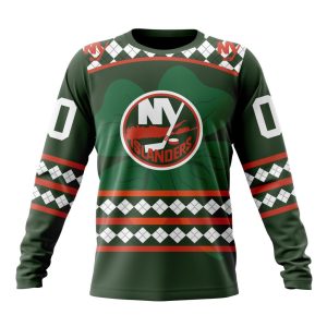 Customized New York Islanders Green Shamrock Celebrate St Patrick's Day Unisex Sweatshirt SWS1222