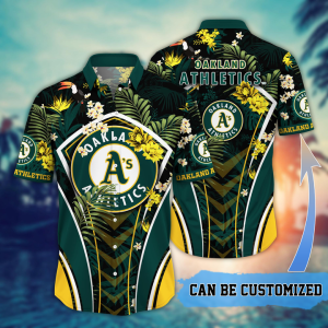 Customized Oakland Athletics MLB Flower Summer Tropical Hawaiian Shirt HWS0613