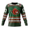 Customized Ottawa Senators Green Shamrock Celebrate St Patrick's Day Unisex Sweatshirt SWS1633