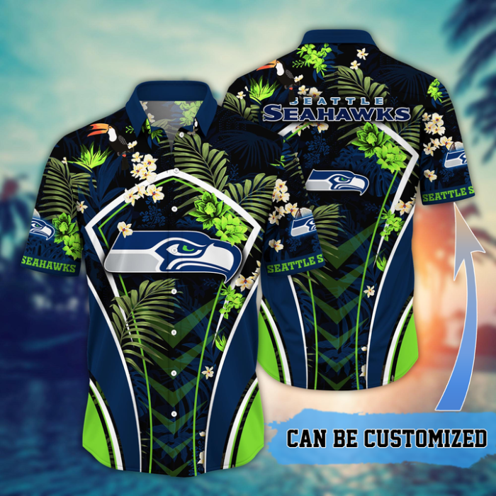 Customized Seattle Seahawks NFL Flower Summer Tropical Hawaiian Shirt HWS0622