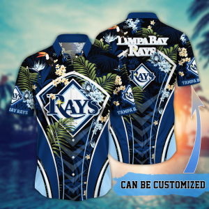 Customized Tampa Bay Rays MLB Flower Summer Tropical Hawaiian Shirt HWS0625