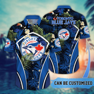 Customized Toronto Blue Jays MLB Flower Summer Tropical Hawaiian Shirt HWS0628