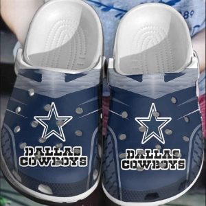 Dallas Cowboys Crocs Crocband Clog Comfortable Water Shoes In Navy BCL1609