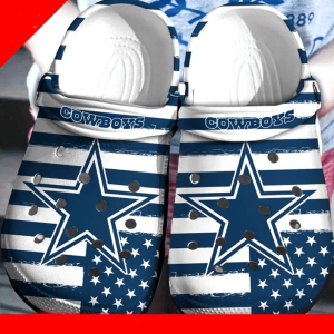 Dallas Cowboys Team Crocs Crocband Clog Comfortable Water Shoes BCL1611