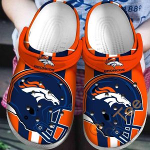 Denver Broncos Football Helmet Crocs Crocband Clog Shoes BCL1247
