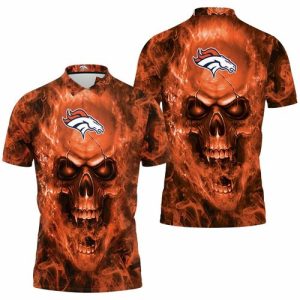 Denver Broncos NFL Fans Skull Polo Shirt PLS2730