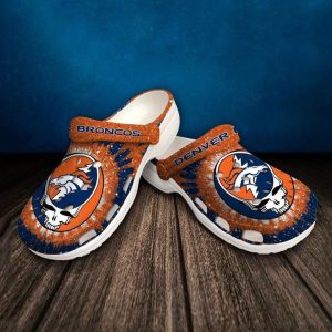 Denver Broncos Orange Blue Crocband Crocs Clogs BCL1217