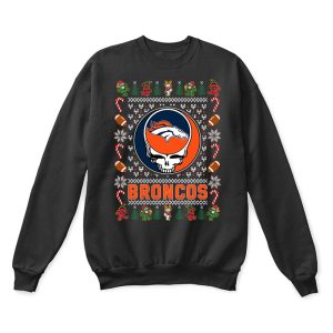 Denver Broncos X Grateful Dead Christmas Ugly Sweater Unisex T-Shirt Kid T-Shirt LTS1289