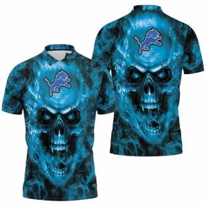 Detroit Lions NFL Fans Skull Polo Shirt PLS2725