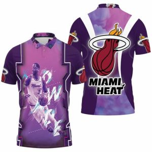 Dwyane Wade 3 Miami Heat Legend Vice Background For Fan Polo Shirt PLS2860