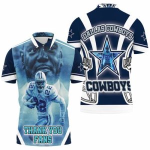 Emmitt Smith #22 Dallas Cowboys NFC East Division Champions Super Bowl Thank You Fans Polo Shirt PLS3229