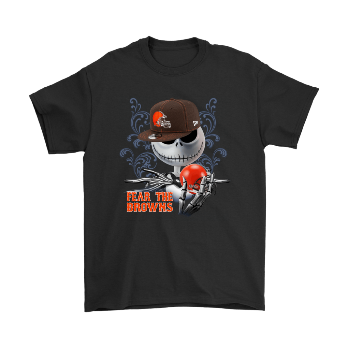 Fear The Cleveland Browns Jack Skellington Halloween Unisex T-Shirt Kid T-Shirt LTS2096