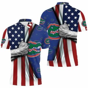 Florida Gators American Flag Ripped Polo Shirt PLS3226