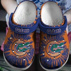 Florida Gators Navy Orange Crocs Crocband Clog Comfortable Water Shoes BCL0870