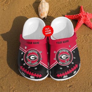 Georgia Bulldogs Teams Custom Name Crocs Crocband Clog Comfortable Water Shoes BCL1388