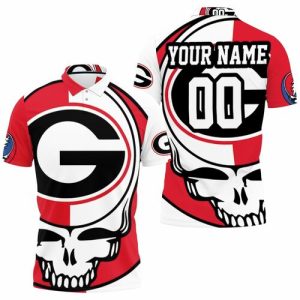 Grateful Dead Georgia Bulldogs Bolt Skull 3D Personalized Polo Shirt PLS3534