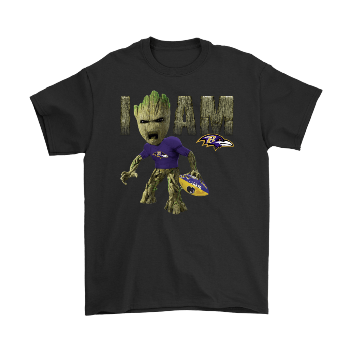 Groot I Am Baltimore Ravens Football Unisex T-Shirt Kid T-Shirt LTS228