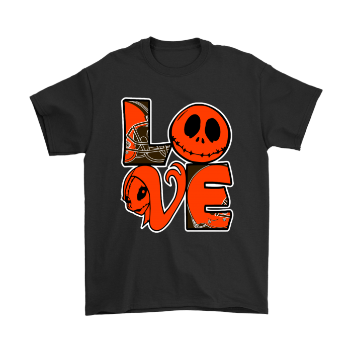 Halloween Jack And Sally Love The Cleveland Browns Unisex T-Shirt Kid T-Shirt LTS2035