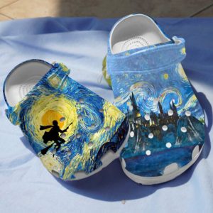 Harry Potter On Blue Theme Crocs Crocband Clog Comfortable Water Shoes BCL0146