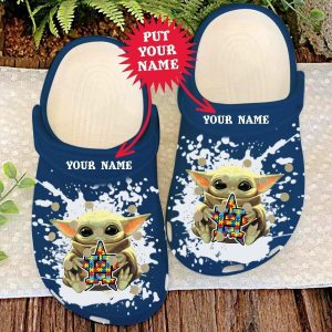 Houston Astros Personalisation Baby Yoda Autism Crocs Crocband Clog Comfortable Water Shoes BCL1417