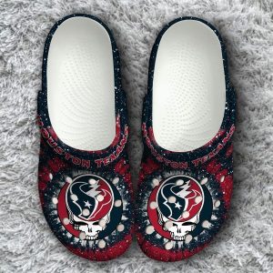 Houston Texans Grateful Dead Classic Crocs Crocband Clog Comfortable Water Shoes BCL1650
