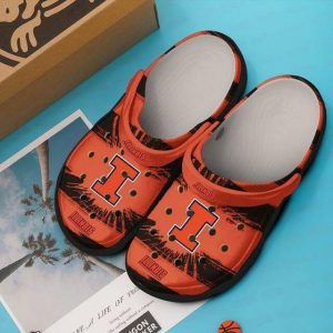 Illinois Fighting Illini Crocs Crocband Clog Comfortable Water Shoes BCL0910